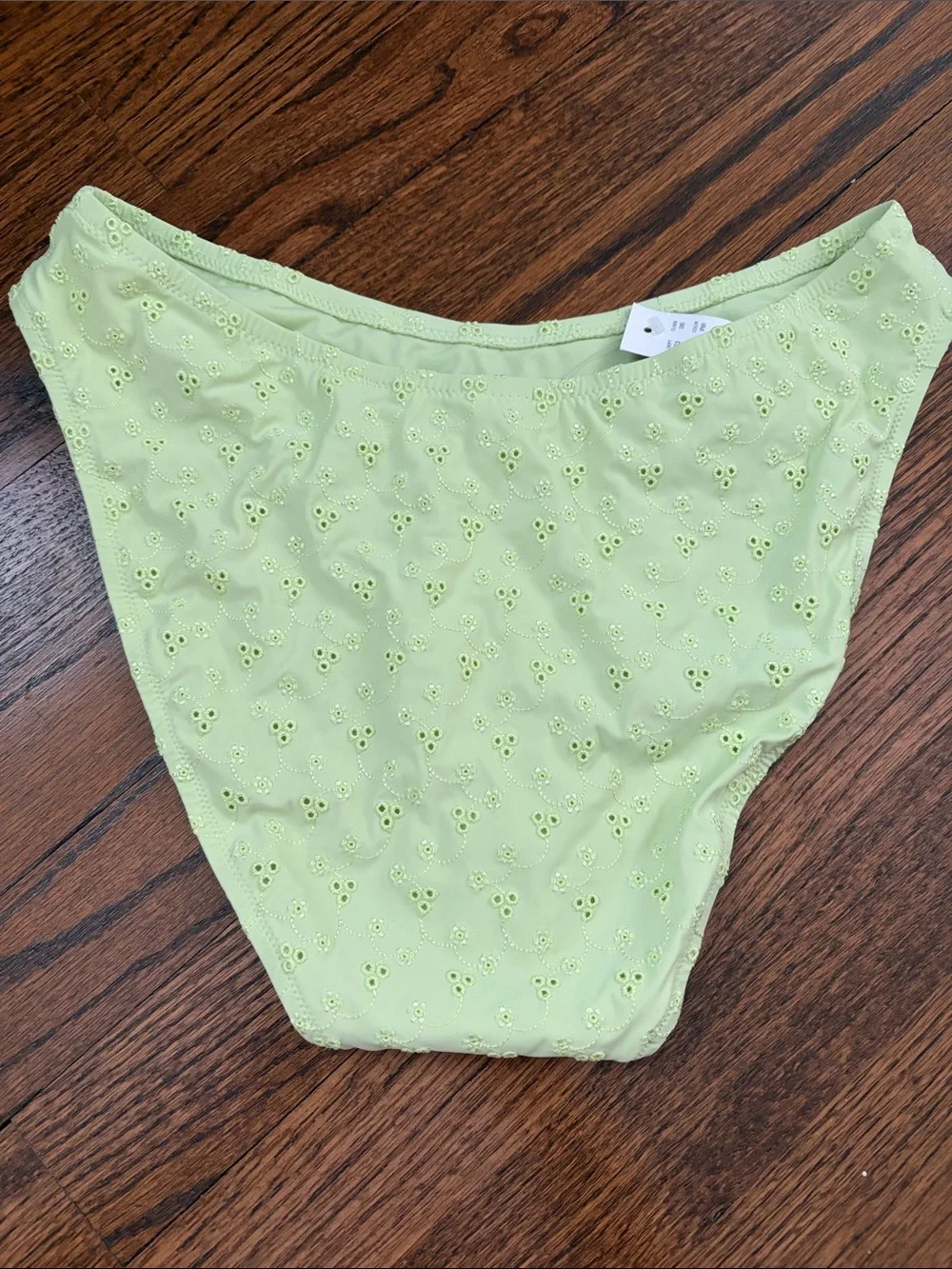 J. Crew Light Lime Eyelet Bikini Bottoms - NWT